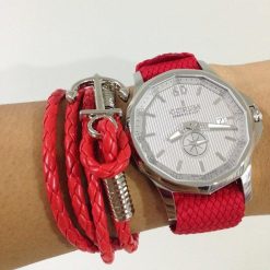 Alternative view of Red Perlon Straps