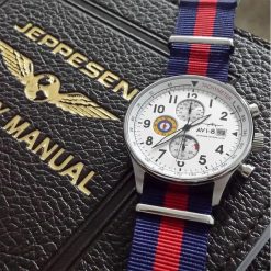 สายนาโต้ Navy and Red Nylon Strap - Image 7