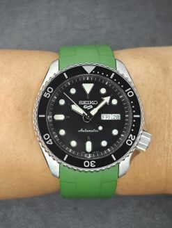 Monstraps Green Curved End Rubber Straps for Seiko 5 Sports SKX and Seiko 5 Sport GMT - Image 8