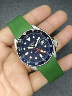 Monstraps Green Curved End Rubber Straps for Seiko 5 Sports SKX and Seiko 5 Sport GMT - Image 12
