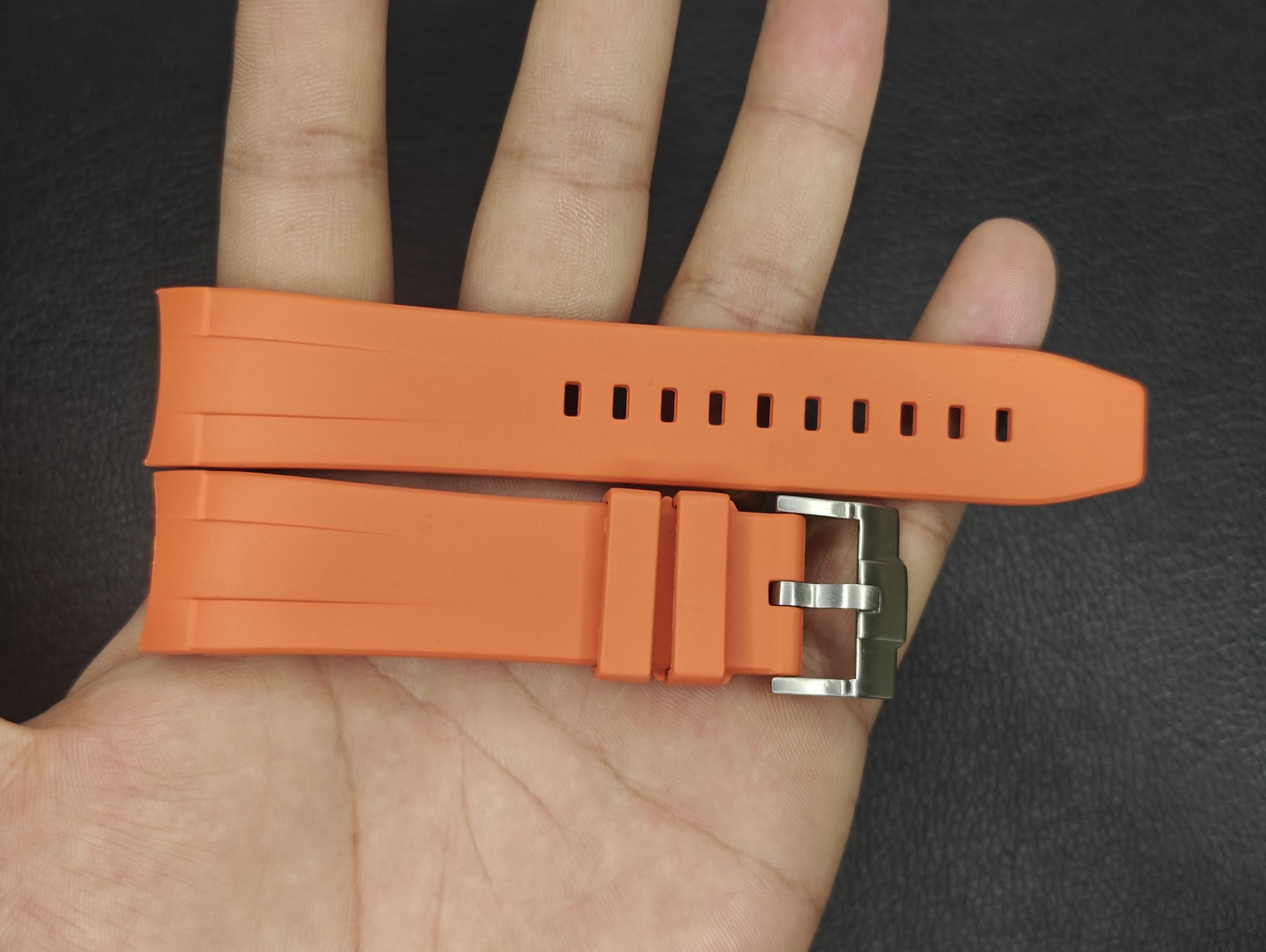 Monstraps Orange Curved End Rubber Straps for Seiko 5 Sports SKX and Seiko5 Sport GMT - Image 3