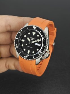 Monstraps Orange Curved End Rubber Straps for Seiko 5 Sports SKX and Seiko5 Sport GMT - Image 8