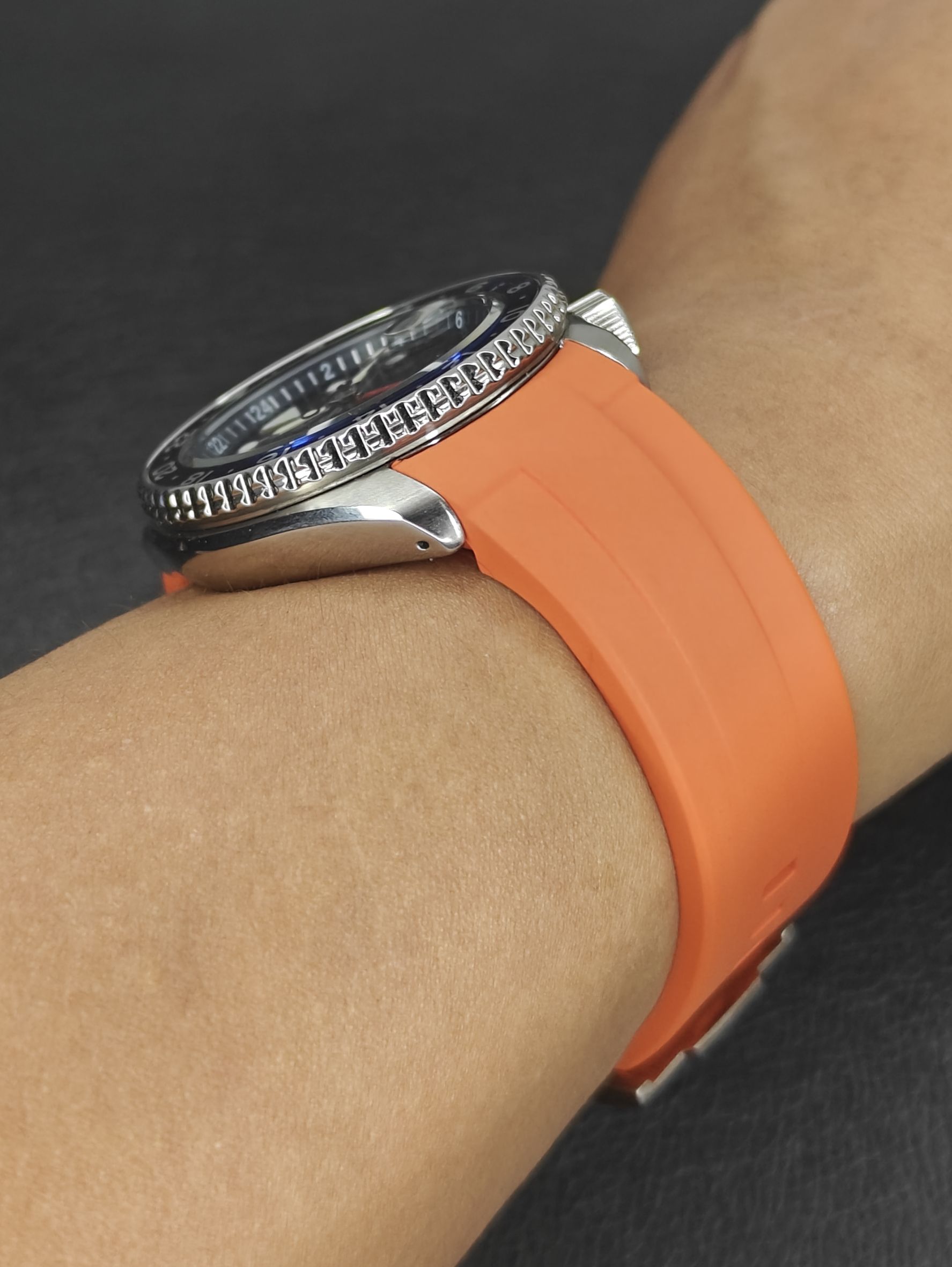 Monstraps Orange Curved End Rubber Straps for Seiko 5 Sports SKX and Seiko5 Sport GMT - Image 17