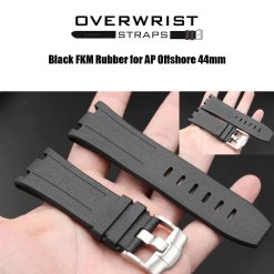 Black FKM Rubber Strap for AP Offshore 44mm