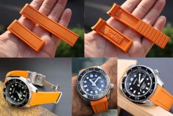Alternative view of CB03 Orange Curved End for Seiko MM300