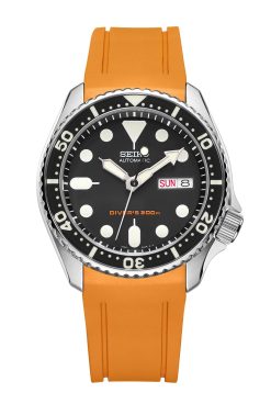 Alternative view of CB05 Orange Curved End for Seiko SKX007,009,011,A65