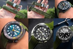 Alternative view of CB08 Green Curved End for Seiko Turtle