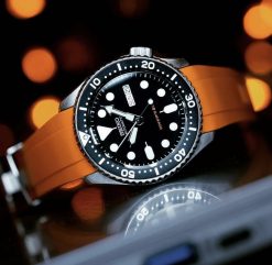 CB10 Orange Curved End for Seiko 5 Sports SRPD 22MM - Image 4