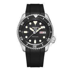 Alternative view of CB10 Black Curved End for Seiko 5 Sports SRPD 22MM