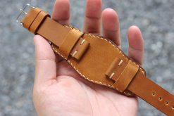 Alternative view of Italian Handmade Yellow Brown Leather Bund Strap