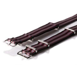 Alternative view of Black Red and Gray James bond Nylon Straps