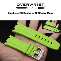 Lime Green FKM Rubber Strap for AP Offshore 44mm