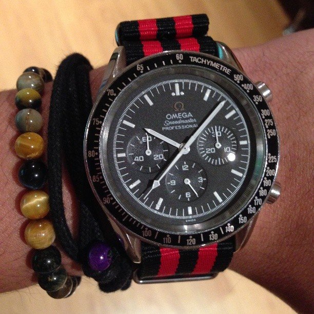 สายนาโต้ Black and Red Nylon Strap - Image 5