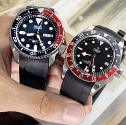 TD01 Black Curved End Rubber Straps for Tudor Black Bay 41MM - Image 5