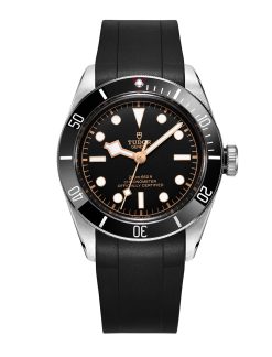 Alternative view of TD01 Black Curved End Rubber Straps for Tudor Black Bay 41MM