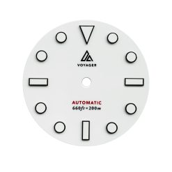 White No Date Voyager Dial