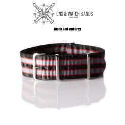 Black Red and Gray James bond Nylon Straps