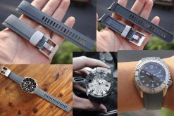 Alternative view of CB10 Grey Curved End for Seiko 5 Sports SRPD 22MM