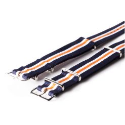 Alternative view of Navy White and Orange Nylon Straps