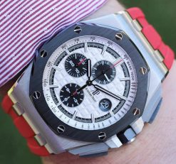 Alternative view of Red Rubber Strap for Audemars Piguet 44mm