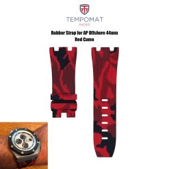 Red Camo Rubber Strap for Audemars Piguet 44mm