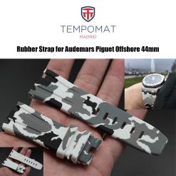 White Camo Rubber Strap for Audemars Piguet 44mm