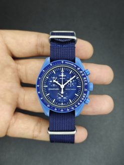 Ribbed Nylon Strap Navy - Image 5