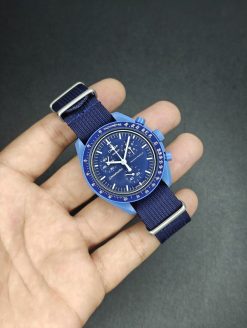 Ribbed Nylon Strap Navy - Image 4