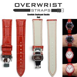 Cowhide Red  Deployant Buckle