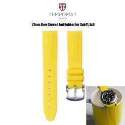 Tempomat Yellow Curved End Rubber for Sub41mm