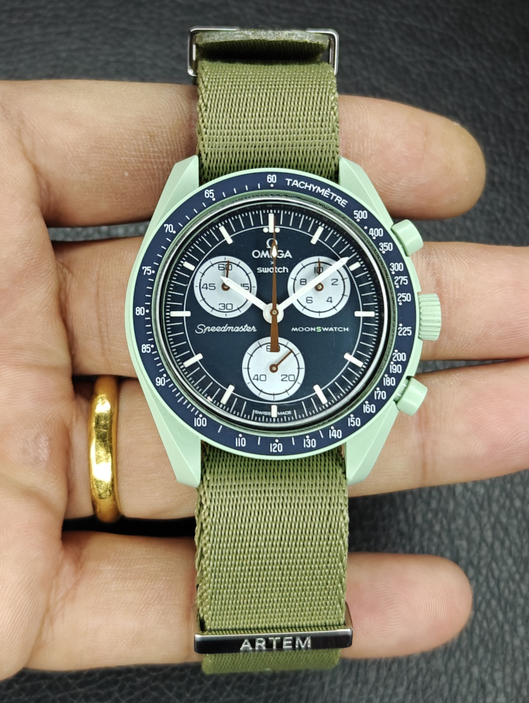 Artem Khaki Green Nylon Straps - Image 4