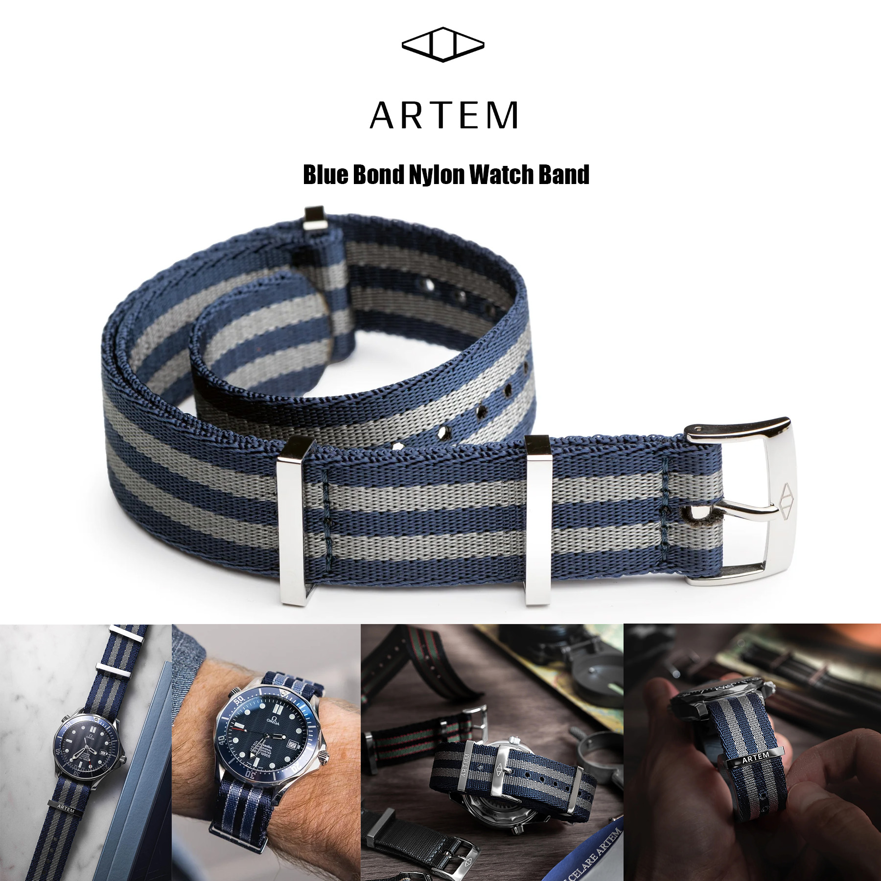 Artem Blue Bond Nylon Straps