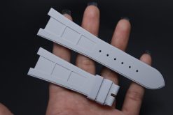 Alternative view of Grey Curved End Vulcanized Rubber Strap for Patek Philippe Nautilus