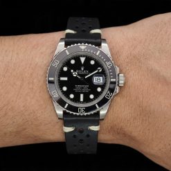 Alternative view of Black Side Stitch Racing Quick Release Leather Straps