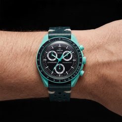Alternative view of Dark Blue Side Stitch Racing Quick Release Leather Straps