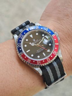 Alternative view of Premium Black and Grey Jamebonds Nylon Strap
