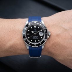 Alternative view of Crafter Blue RS01  Blue Curved End Rubber Deployant Style for Rolex Sport 20mm
