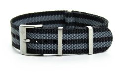 สายนาโต้ Premium Black and Grey Jamebonds Nylon Strap - Image 15