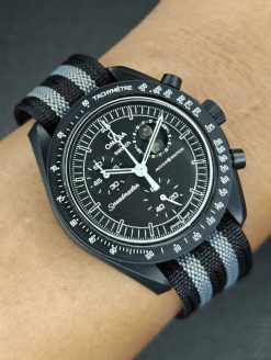 Black and Grey Single Pass Deployant Nylon Straps - Image 11