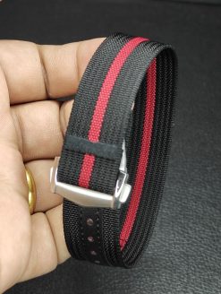 Alternative view of Black-Red Single Pass Deployant Nylon Straps