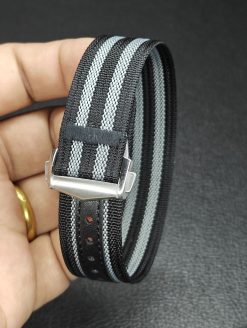 Alternative view of Black and Grey Single Pass Deployant Nylon Straps
