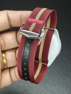 Burgundy-Sand Single Pass Deployant Nylon Straps - Image 7