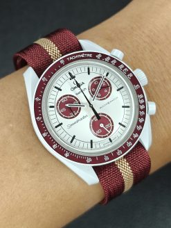 Burgundy-Sand Single Pass Deployant Nylon Straps - Image 10