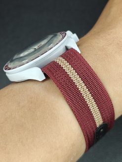 Burgundy-Sand Single Pass Deployant Nylon Straps - Image 9
