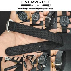 Black Single Pass Deployant Nylon Straps