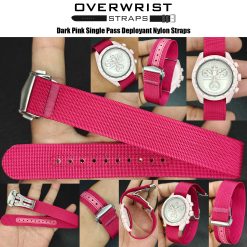 Dark Pink Single Pass Deployant Nylon Straps