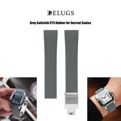 Grey Sailcloth CTS Rubber for Cartier Santos