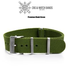 Premium Khaki Green Nylon Strap