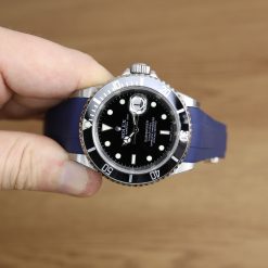 Rubber B Navy Blue Curved End Rubber Strap for Submariner 40mm (Non Ceramic) and Ceramic 40mm with Oyster Clasp - Image 5