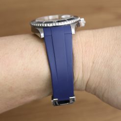Rubber B Navy Blue Curved End Rubber Strap for Submariner 40mm (Non Ceramic) and Ceramic 40mm with Oyster Clasp - Image 7